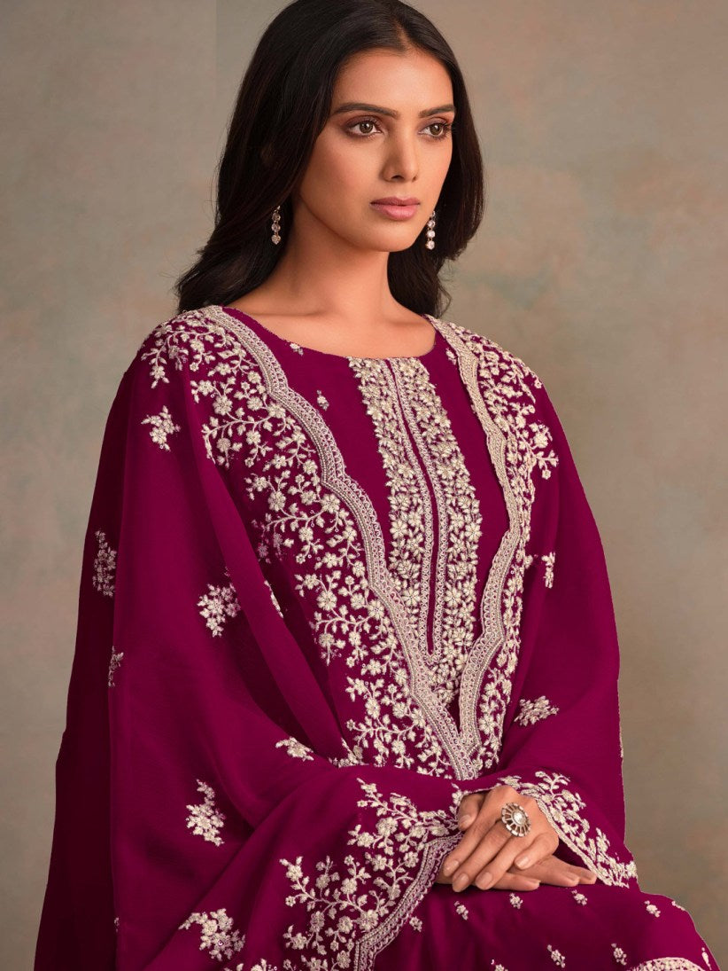 Semi-Stitched Straight Cut Salwar Suits