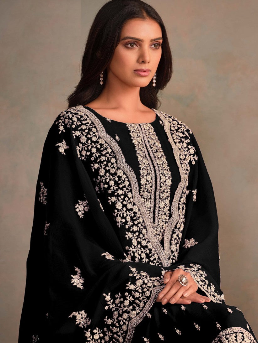 Semi-Stitched Straight Cut Salwar Suits