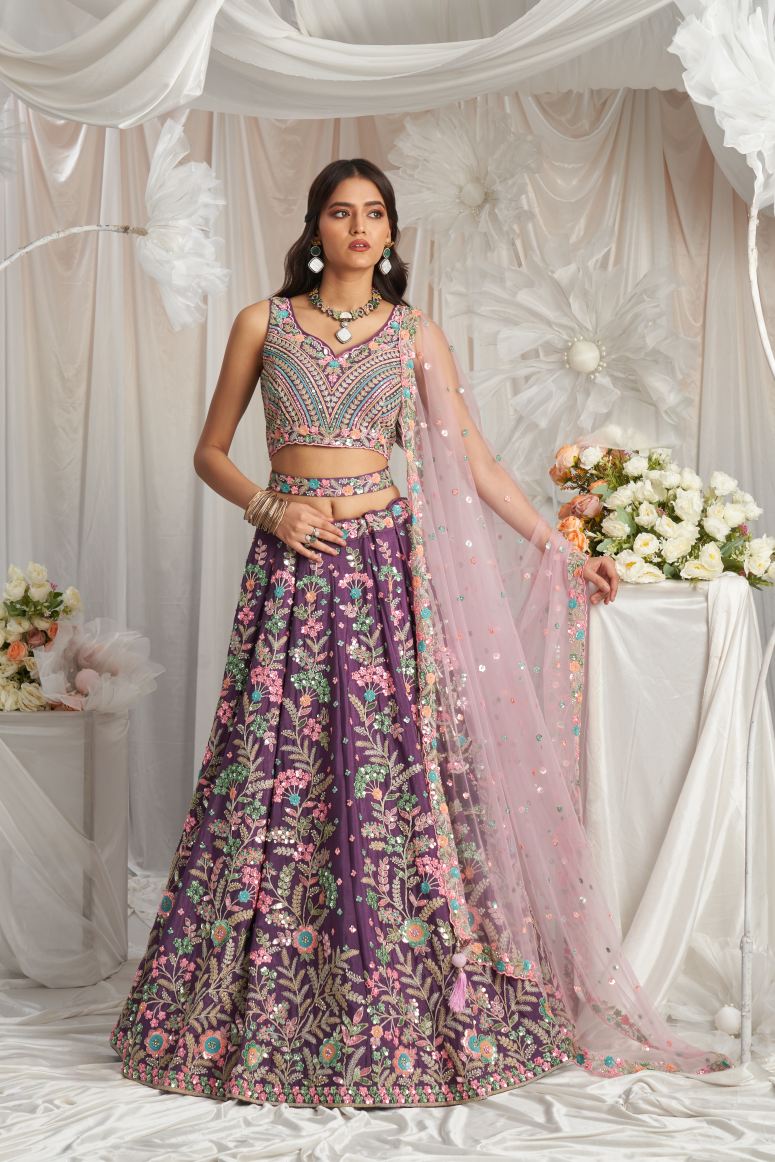 Latest Semi Stitched Georgette Lehenga Choli