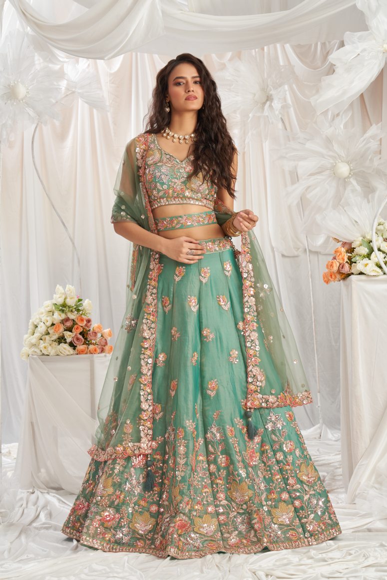 Latest Semi Stitched Georgette Lehenga Choli