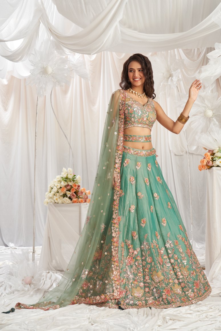 Latest Semi Stitched Georgette Lehenga Choli