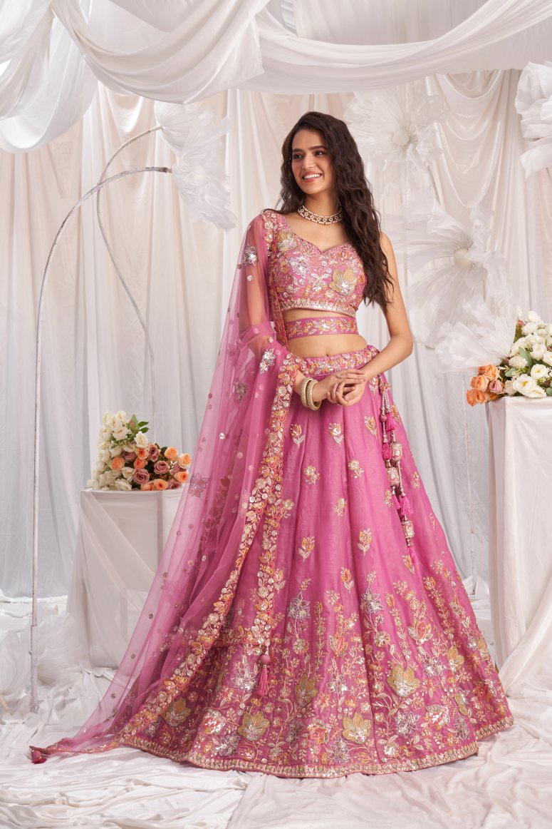 Latest Semi Stitched Georgette Lehenga Choli