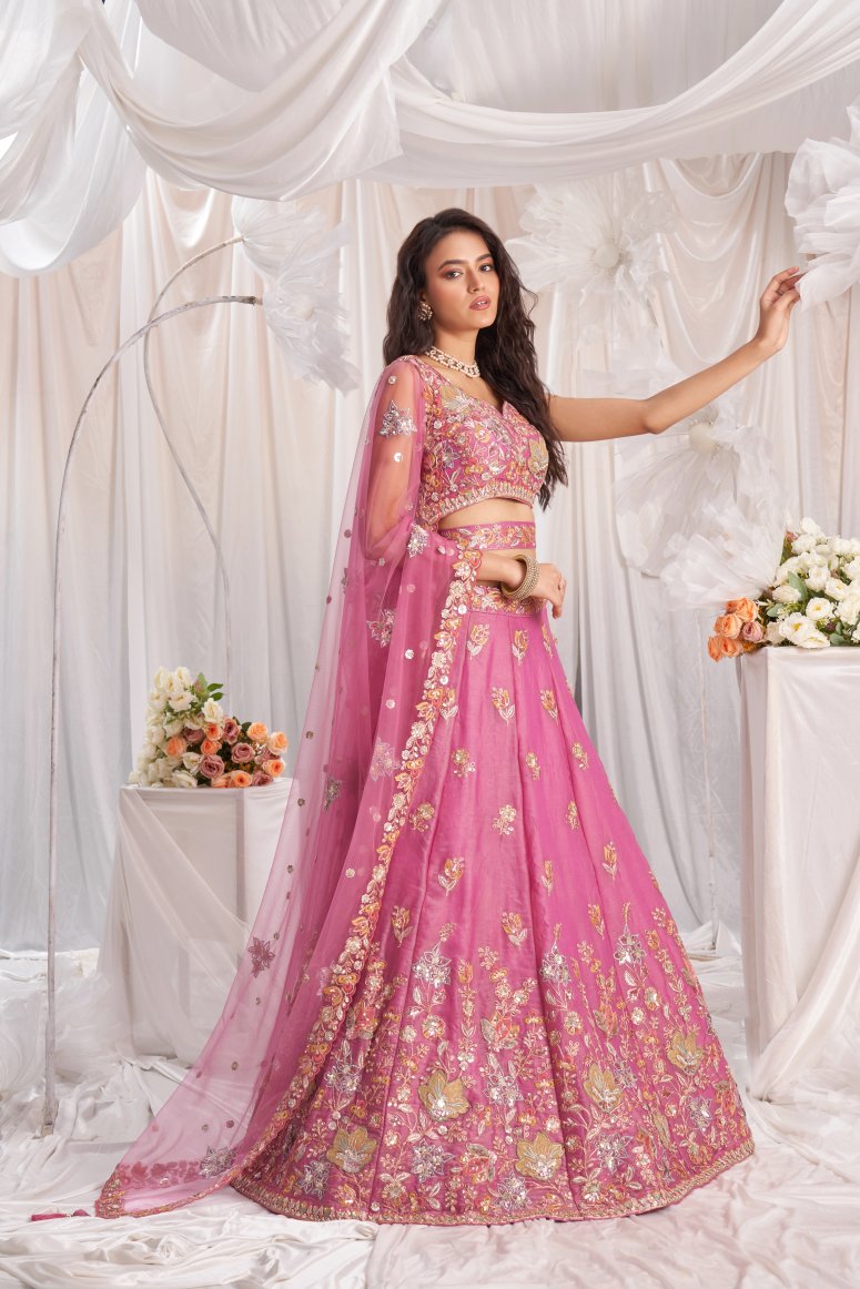 Latest Semi Stitched Georgette Lehenga Choli