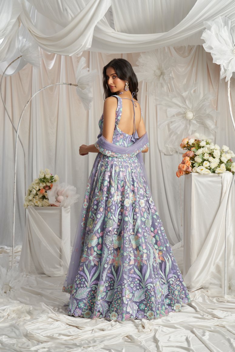 Latest Semi Stitched Netted Lehenga Choli