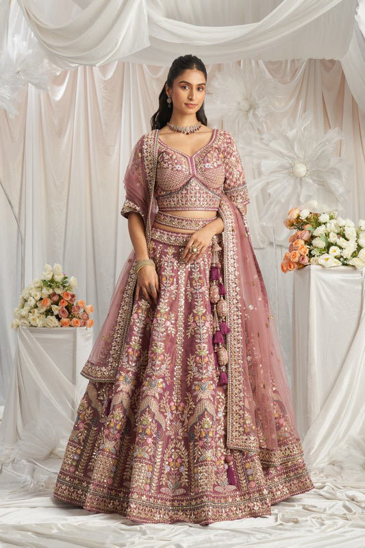 Latest Semi Stitched Tissue Lehenga Choli