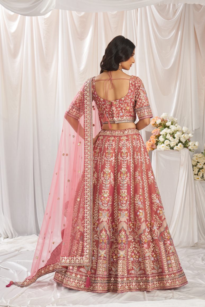 Latest Semi Stitched Tissue Lehenga Choli