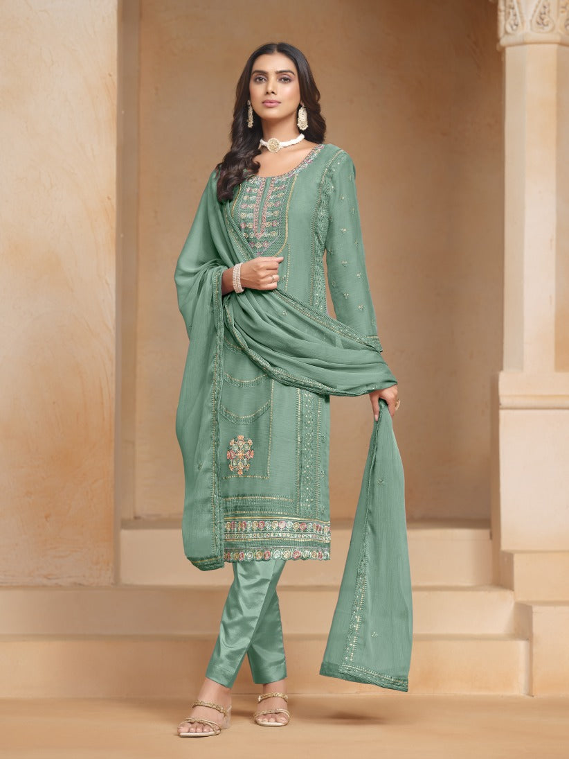 Semi Stitch Salwar Suits (3 Piece )