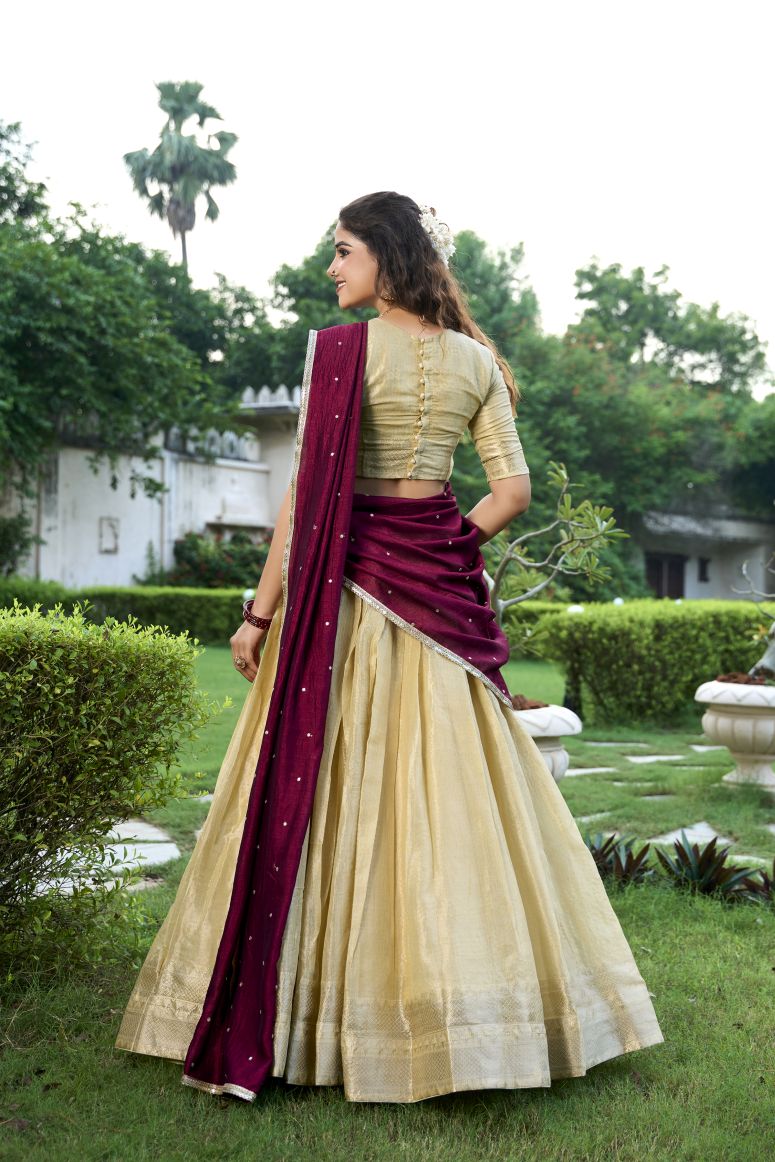 Latest Semi Stitched Banarasi Lehenga Choli