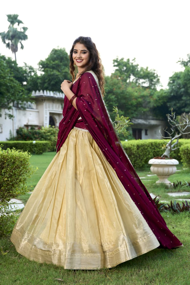 Latest Semi Stitched Banarasi Lehenga Choli