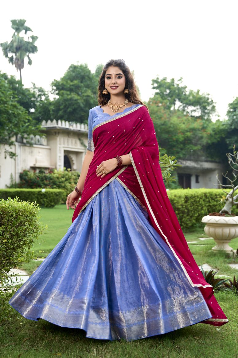 Latest Semi Stitched Banarasi Lehenga Choli