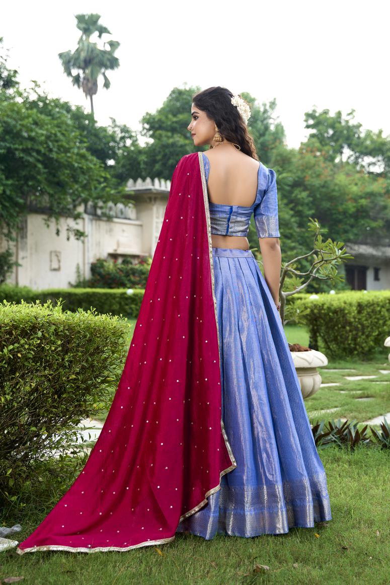 Latest Semi Stitched Banarasi Lehenga Choli