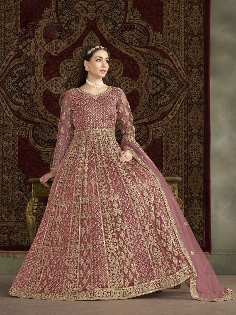 Latest Semi Stitched Gown and Duppatta