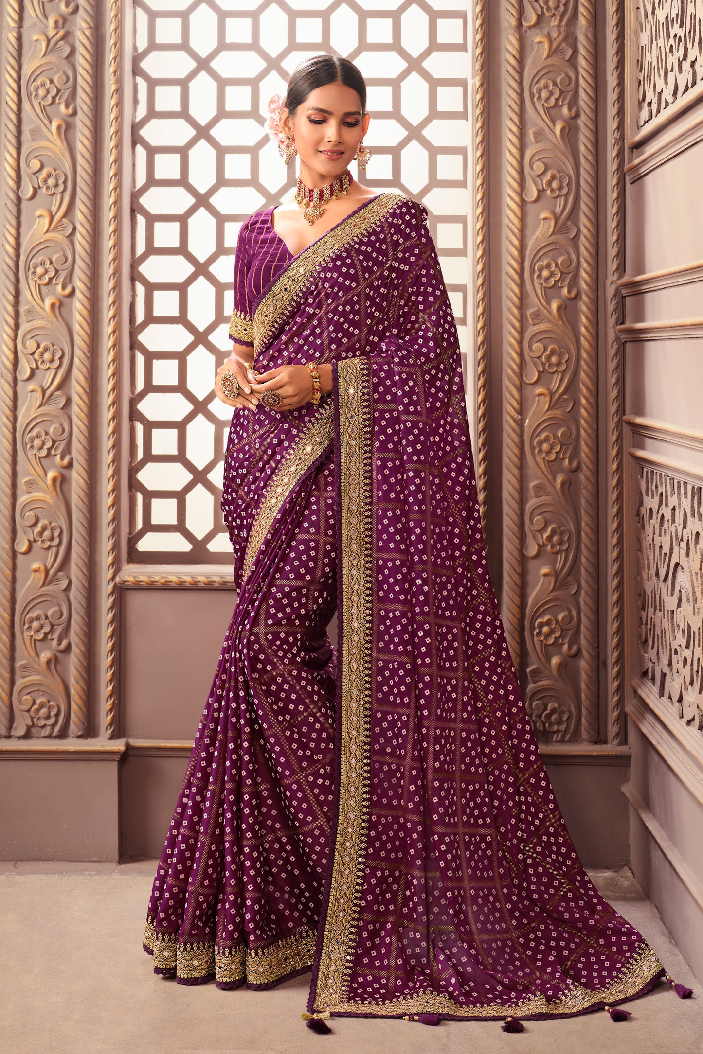 Catalog Designer Embroidery Work Saree