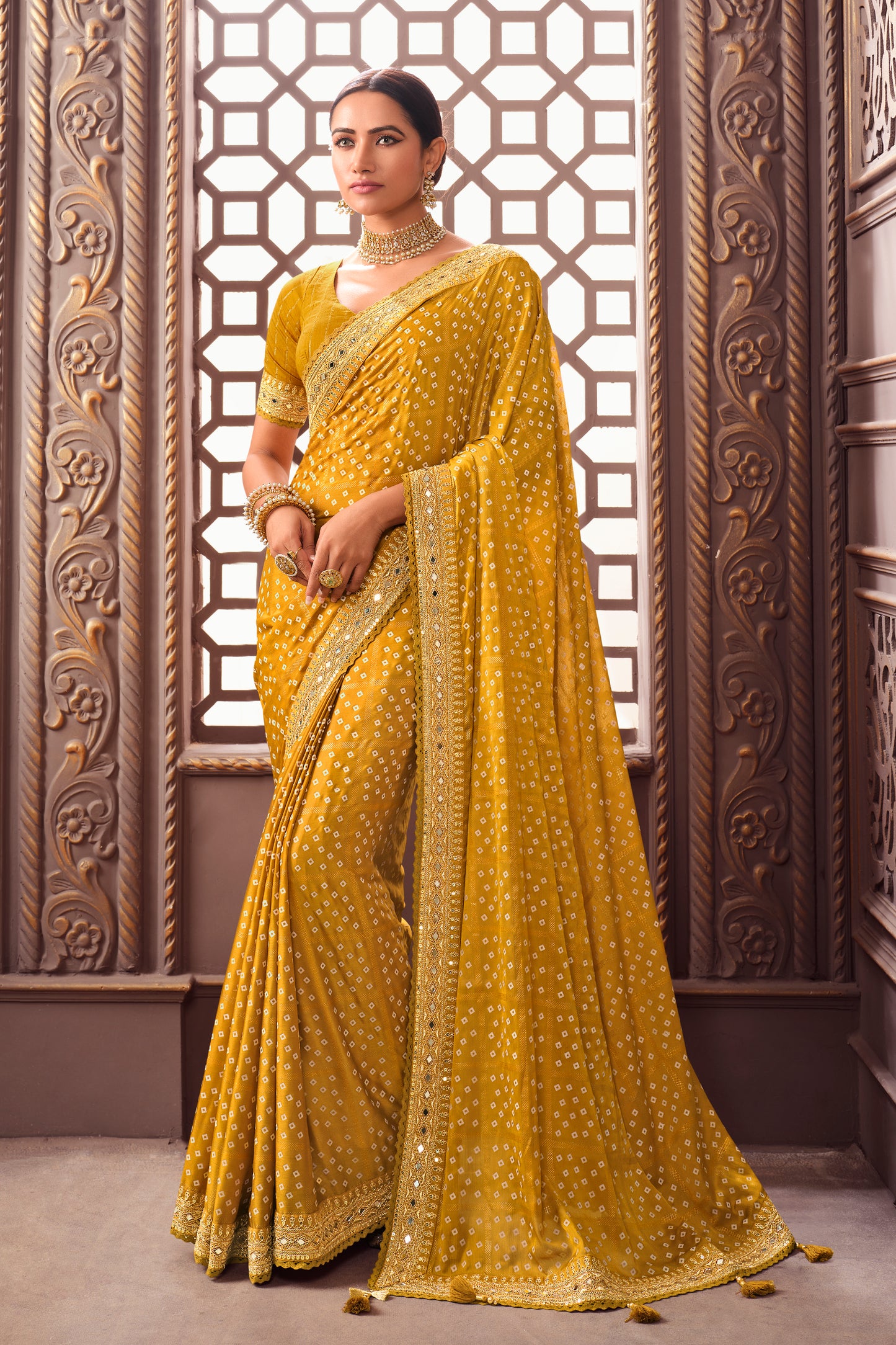 Catalog Designer Embroidery Work Saree