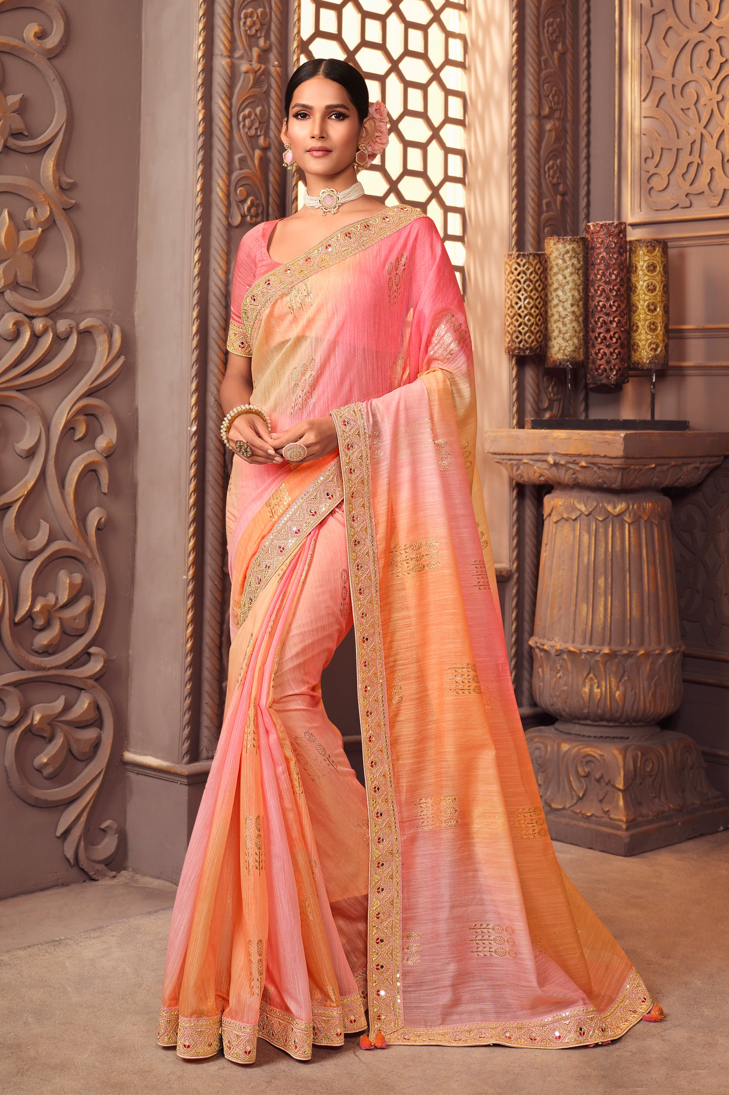 Catalog Designer Embroidery Work Saree