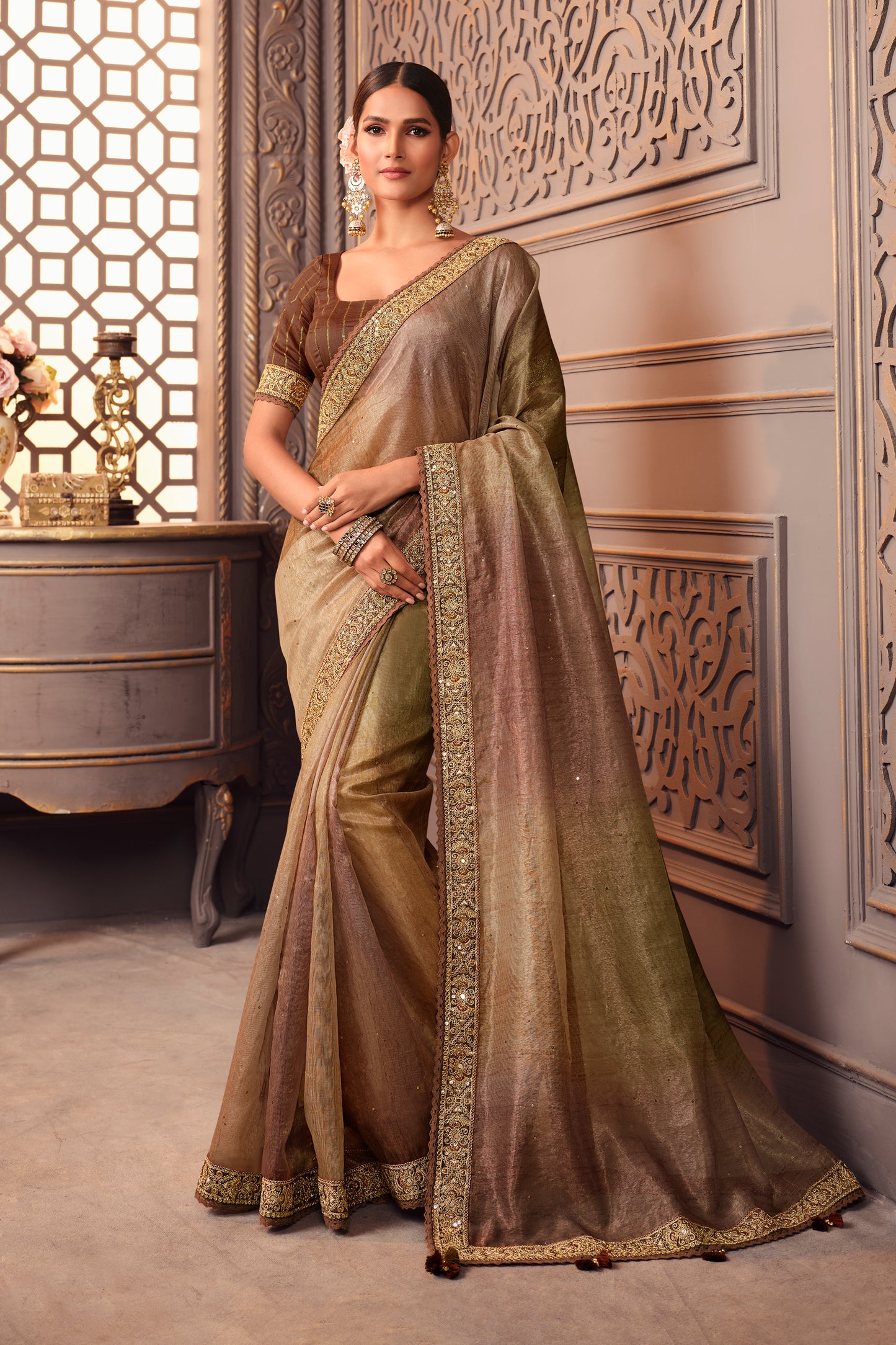 Catalog Designer Embroidery Work Saree