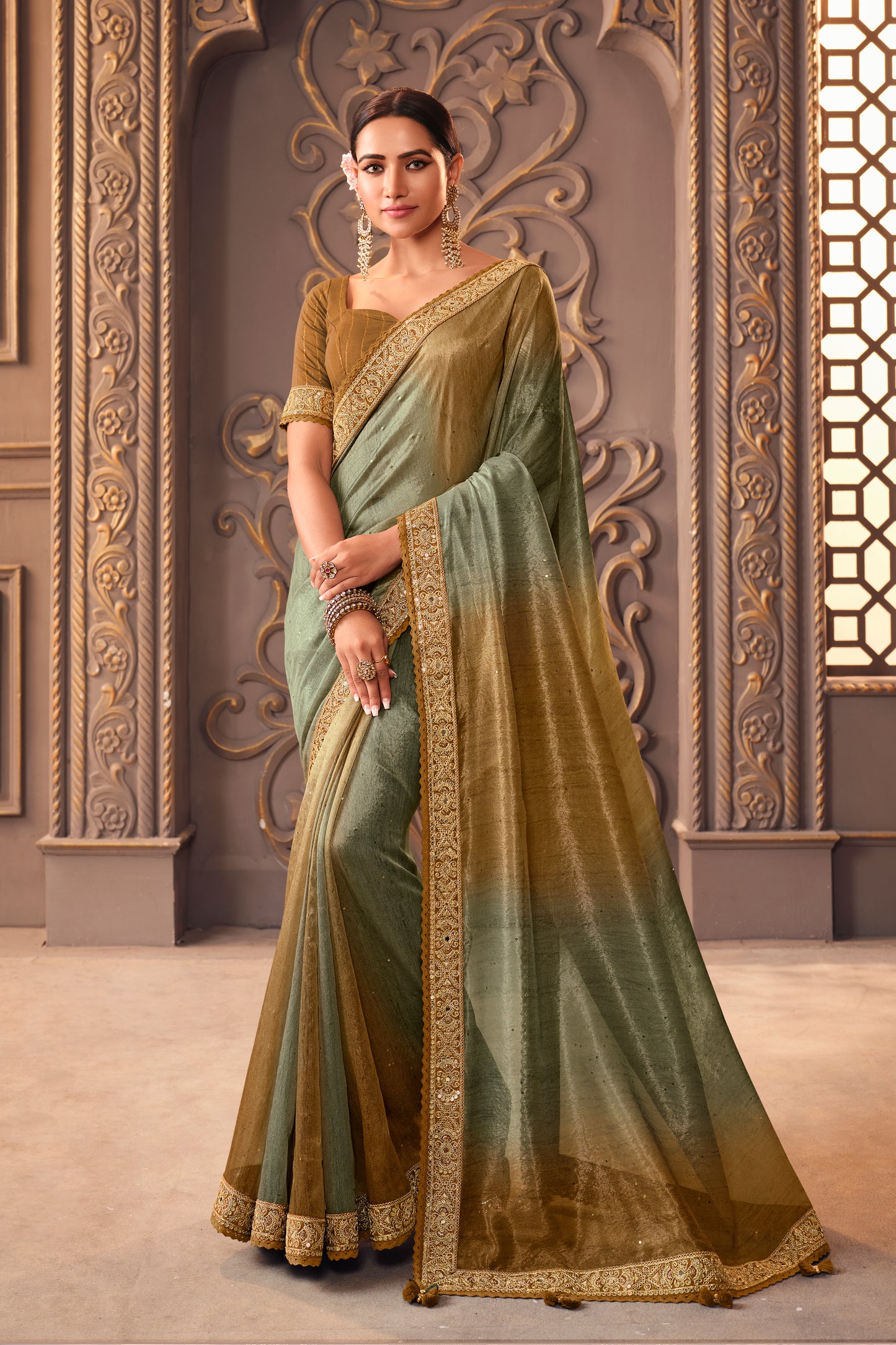 Catalog Designer Embroidery Work Saree