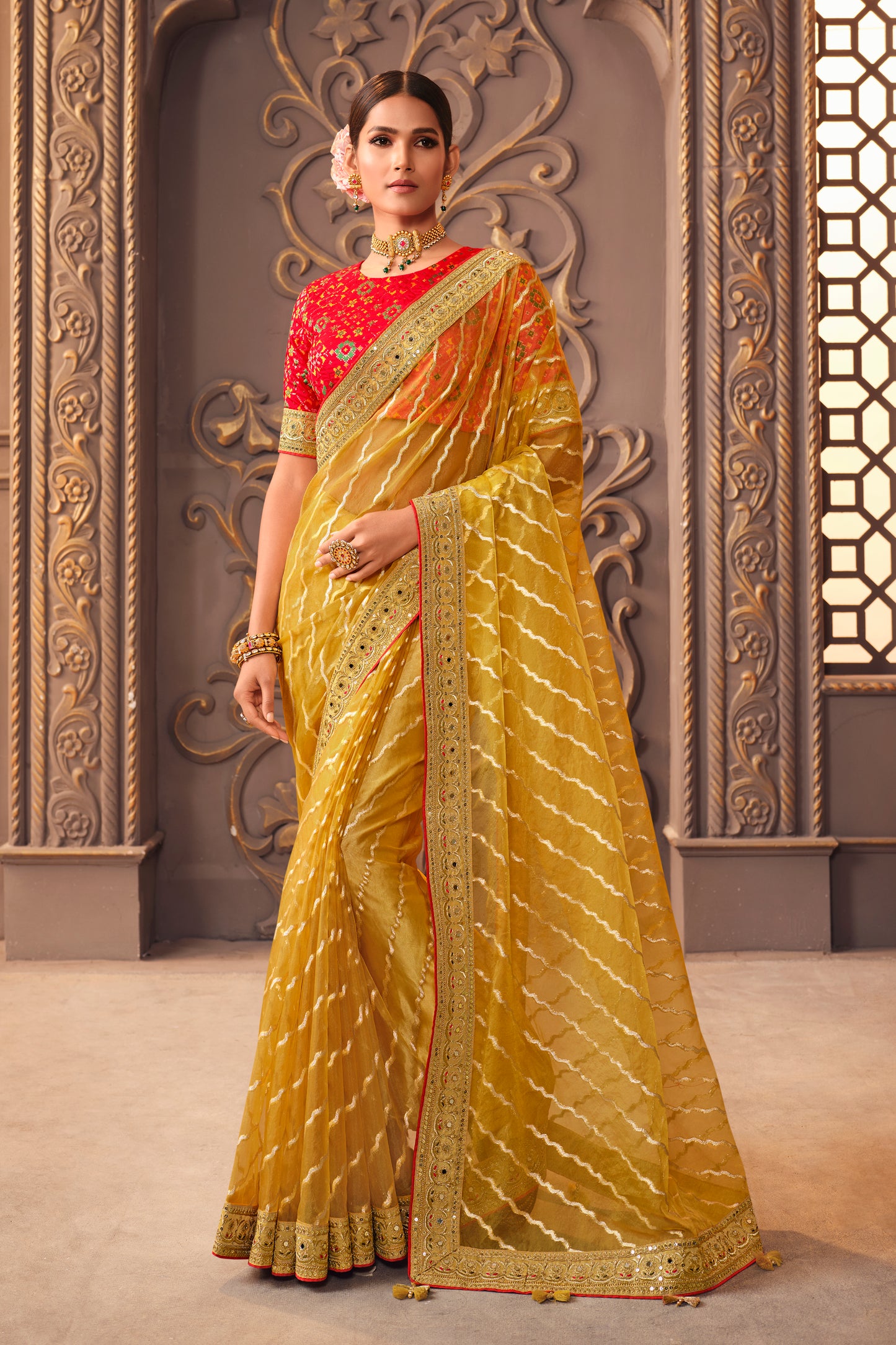 Catalog Designer Embroidery Work Saree