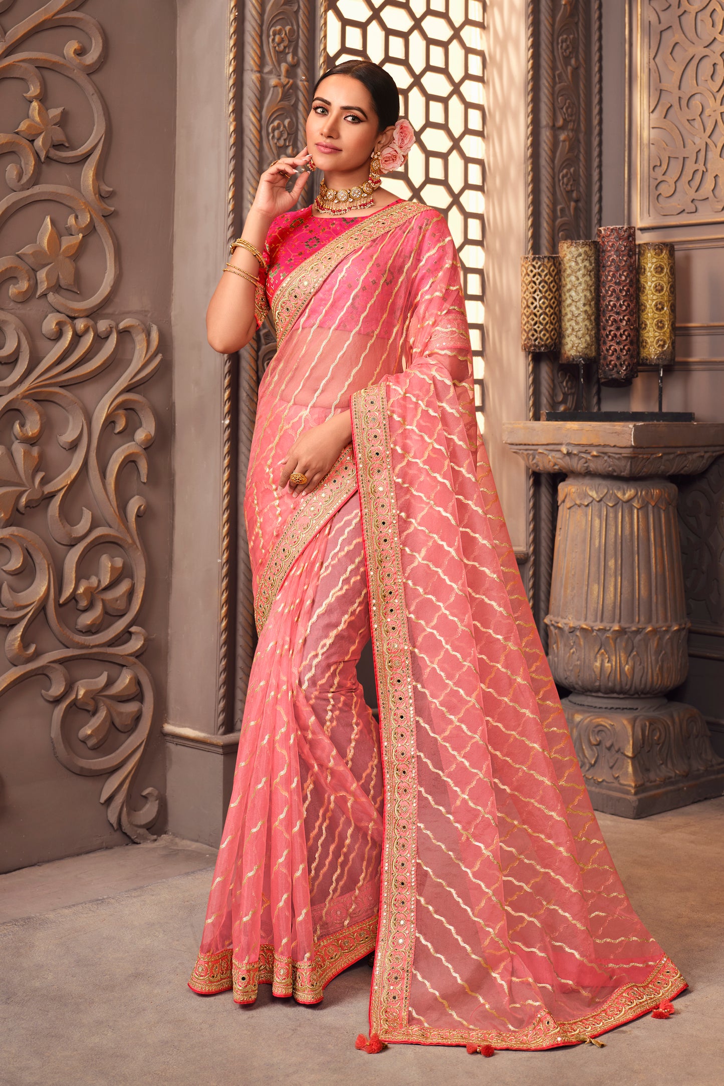 Catalog Designer Embroidery Work Saree