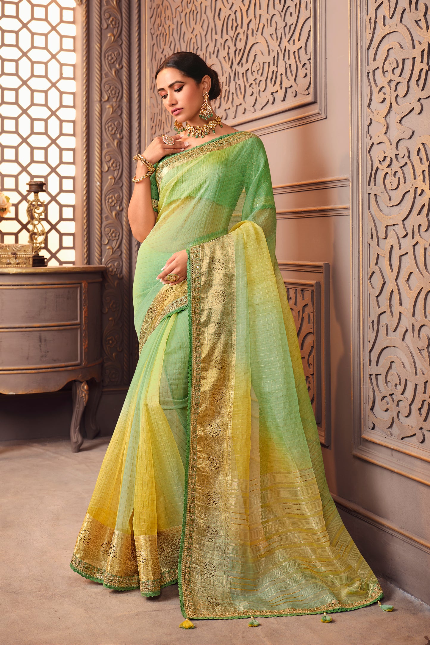 Catalog Designer Embroidery Work Saree