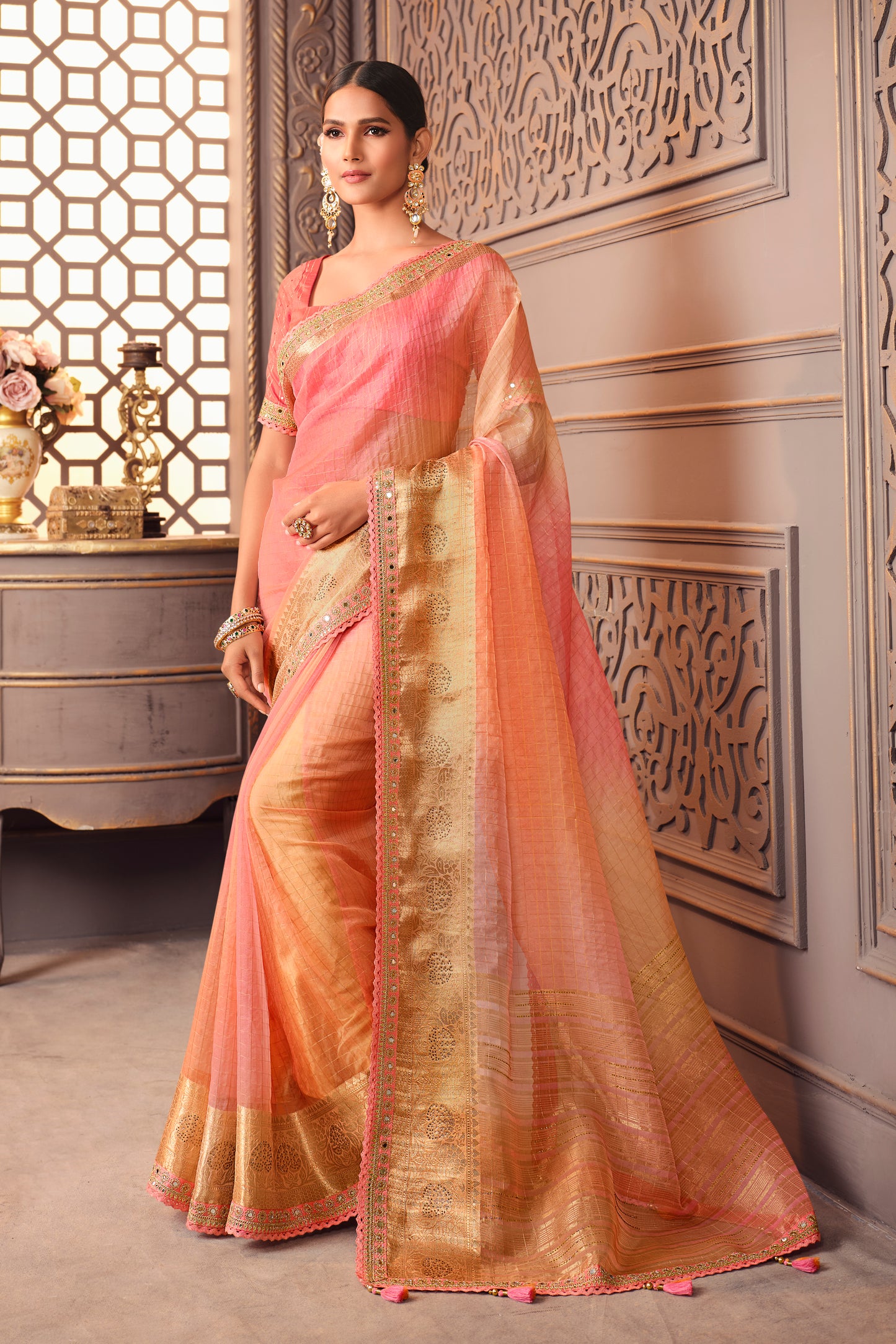 Catalog Designer Embroidery Work Saree