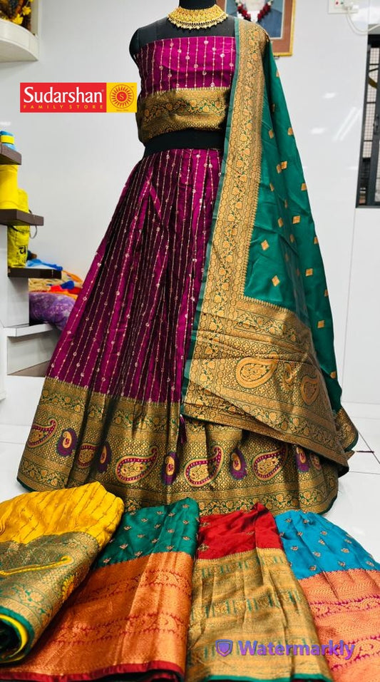 New Semi Stitiched Art SIlk Lehenga Choli