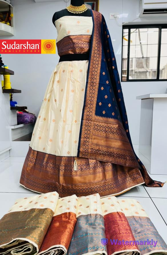 New Semi Stitiched Art SIlk Lehenga Choli