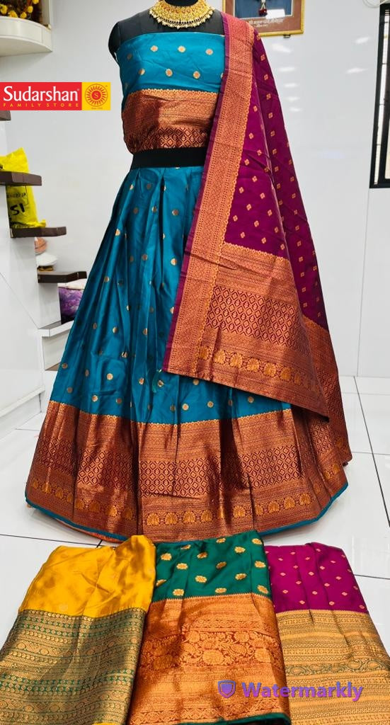 New Semi Stitiched Art SIlk Lehenga Choli