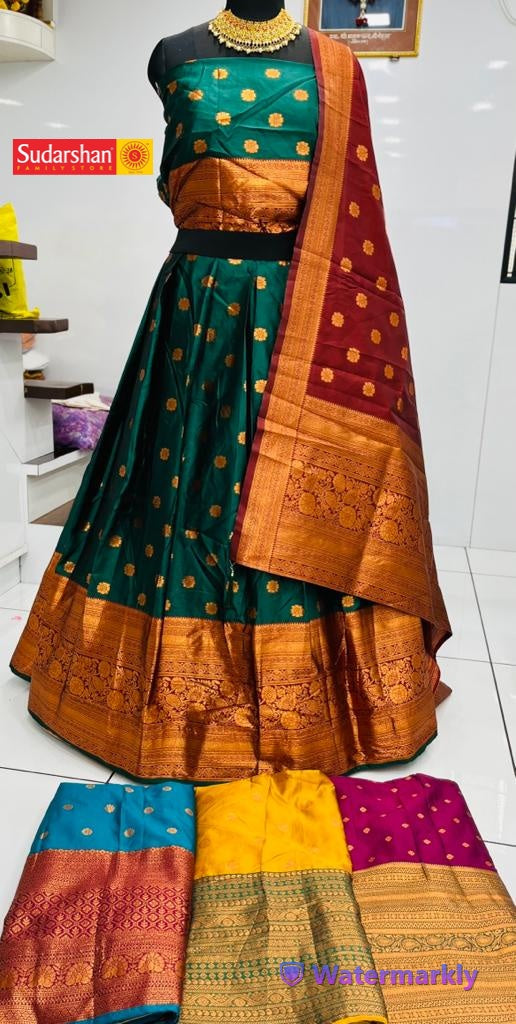 New Semi Stitiched Art SIlk Lehenga Choli