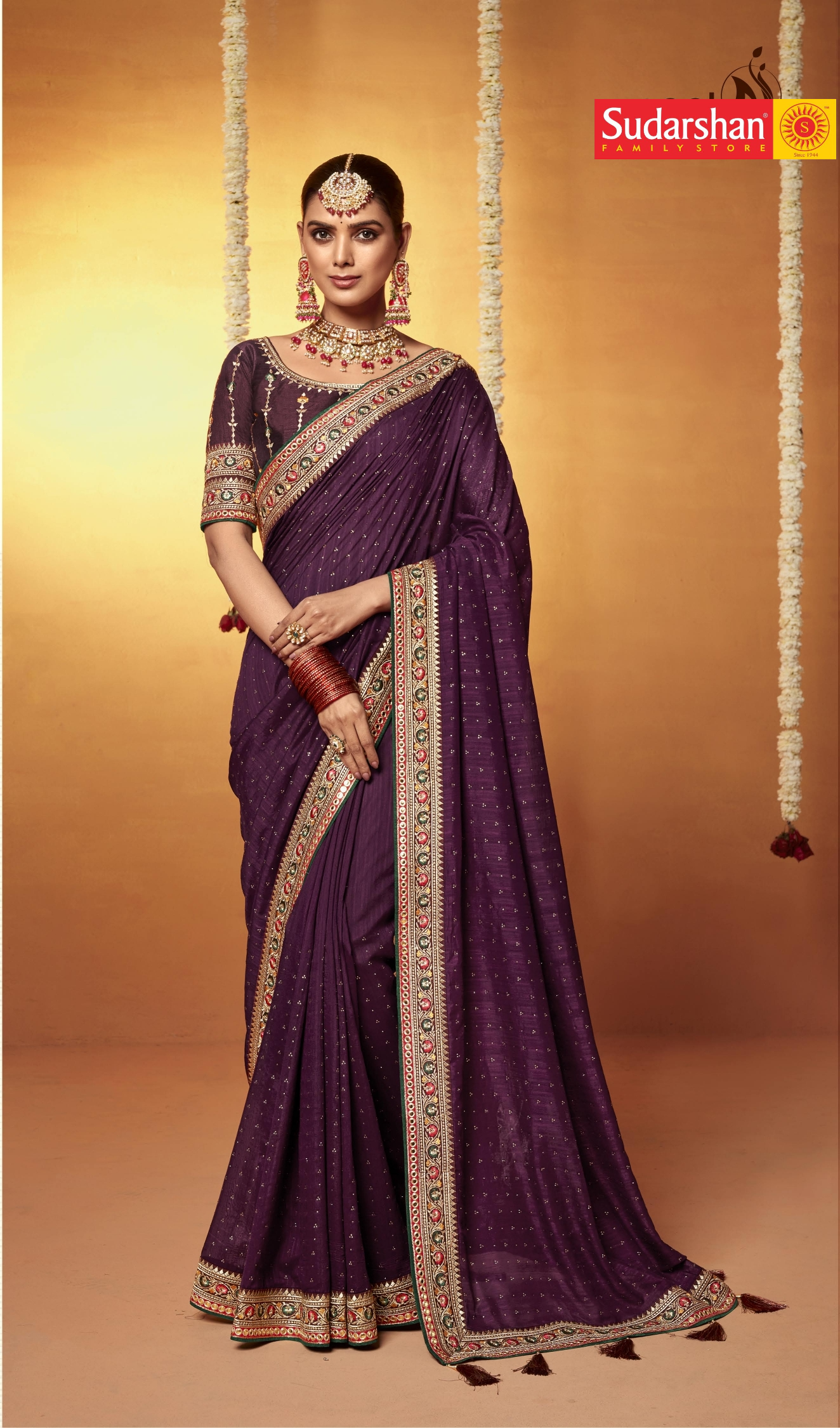 Embroidery Work Saree