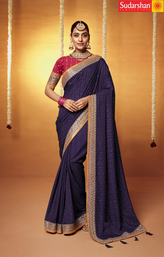 Embroidery Work Saree