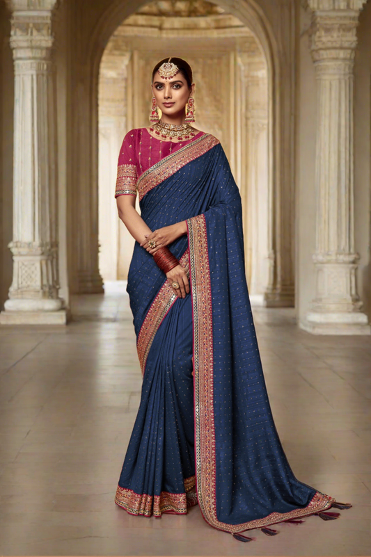 Embroidery Work Saree