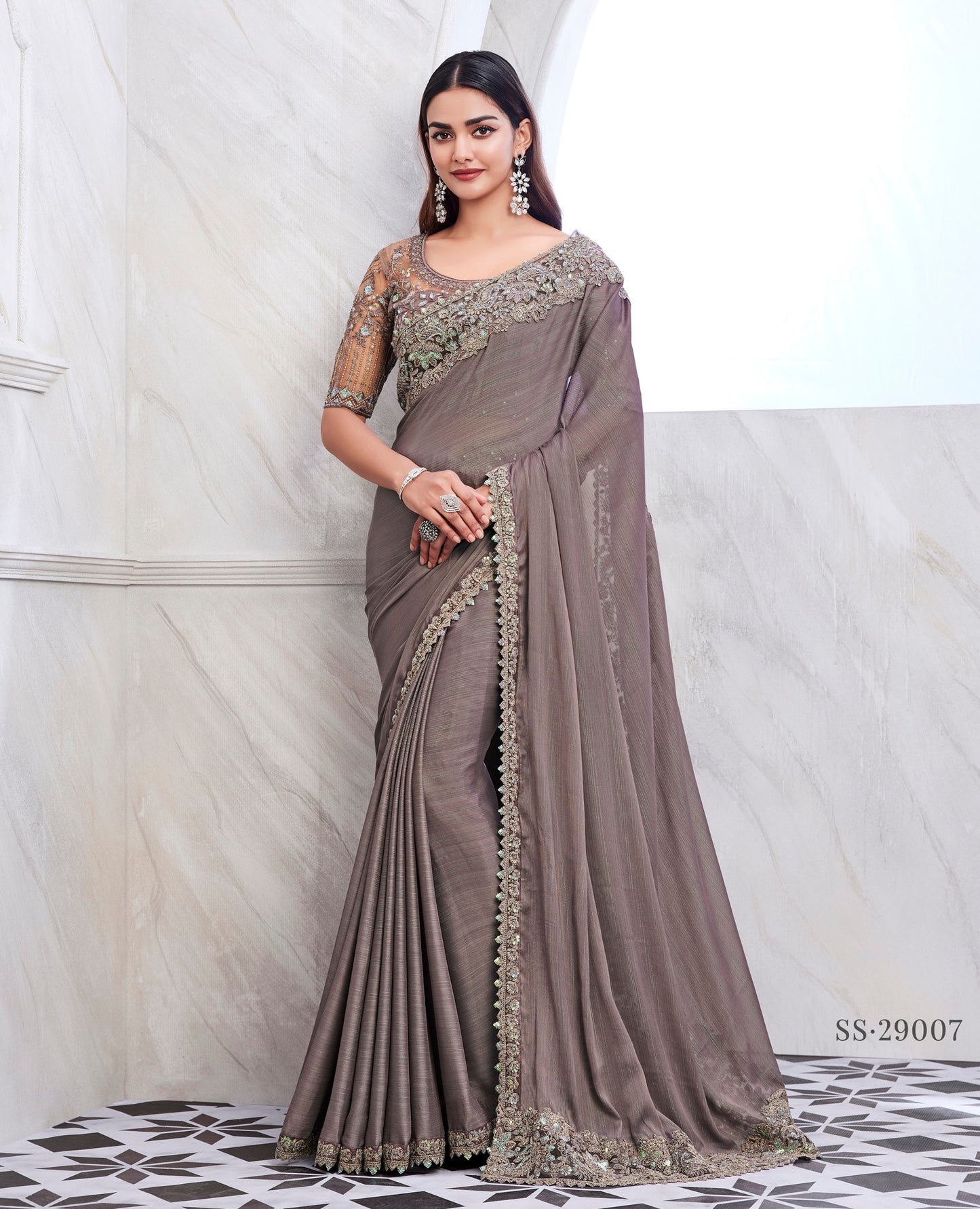 Catalog Designer Embroidery Work Saree