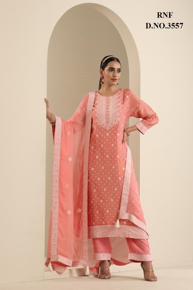 Ready Made Straight Cut Salwar Suits 3 Piece