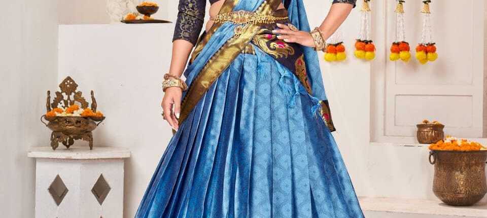 New Semi Stitiched Banarasi Lehenga Choli