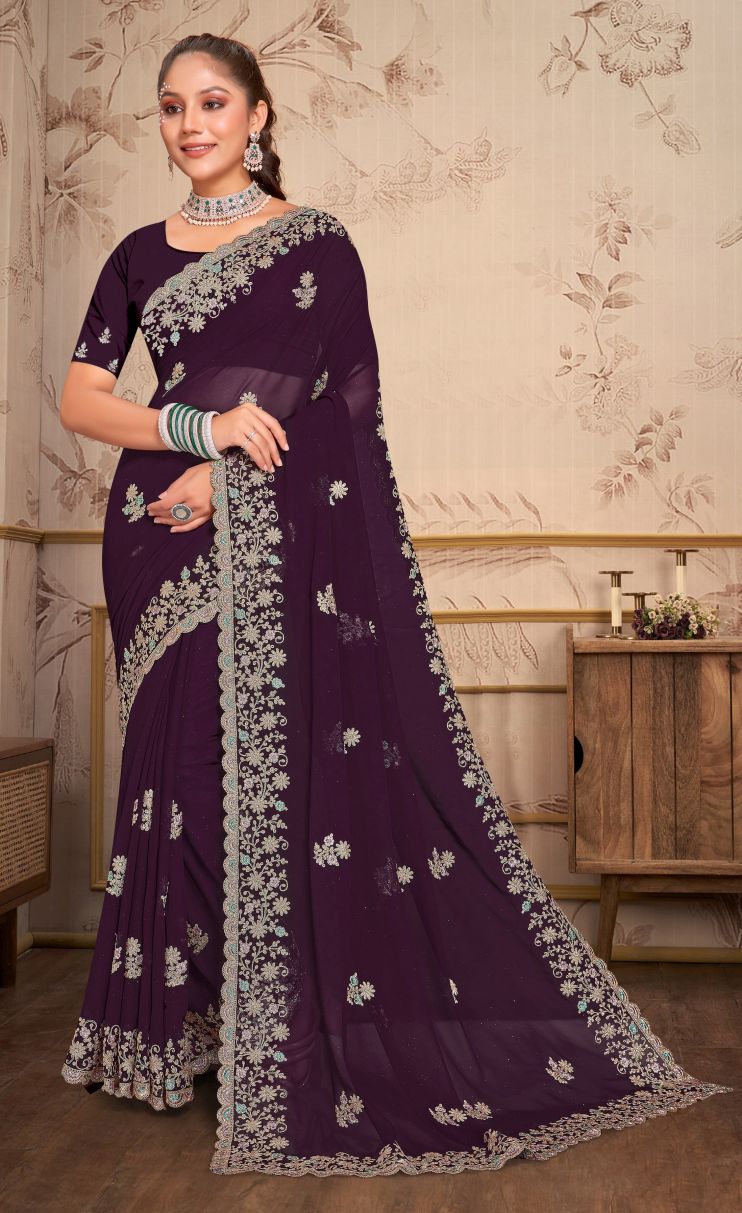 Georgette Silk saree