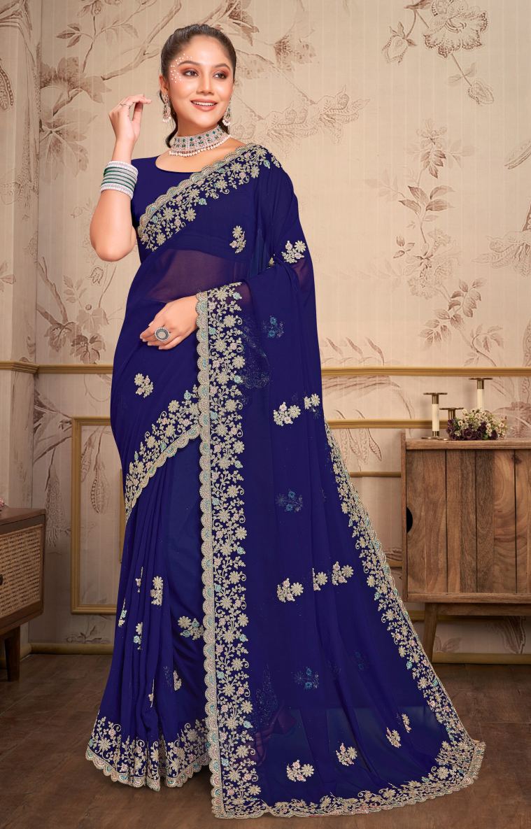 Georgette Silk saree