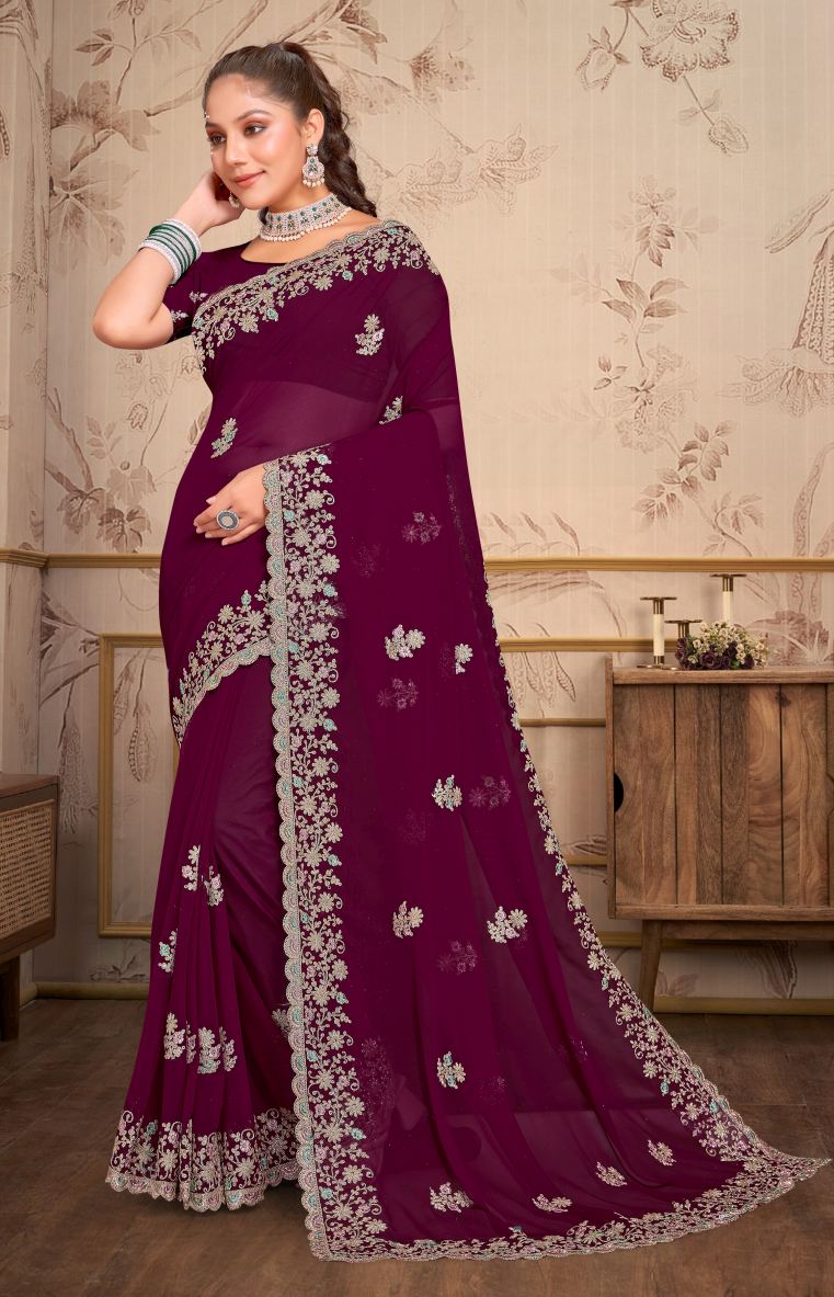 Georgette Silk saree