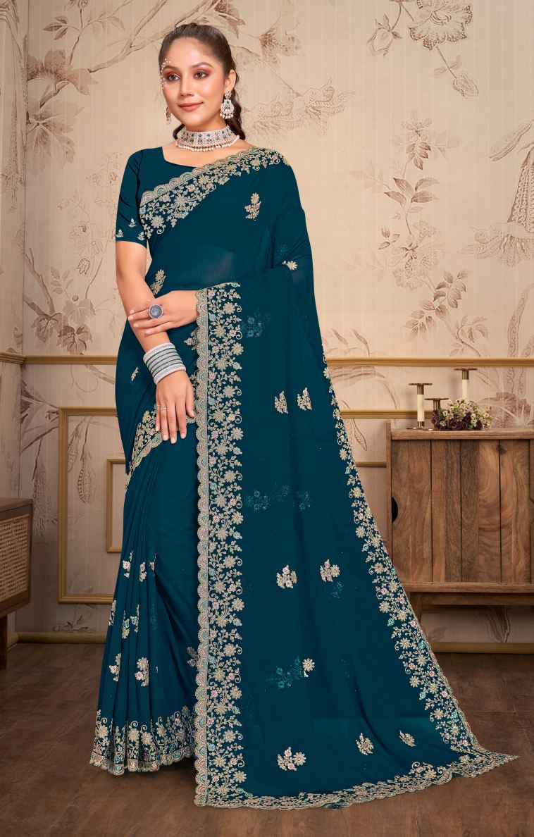 Georgette Silk saree