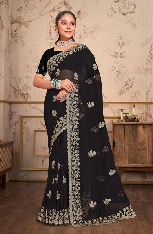 Georgette Silk saree