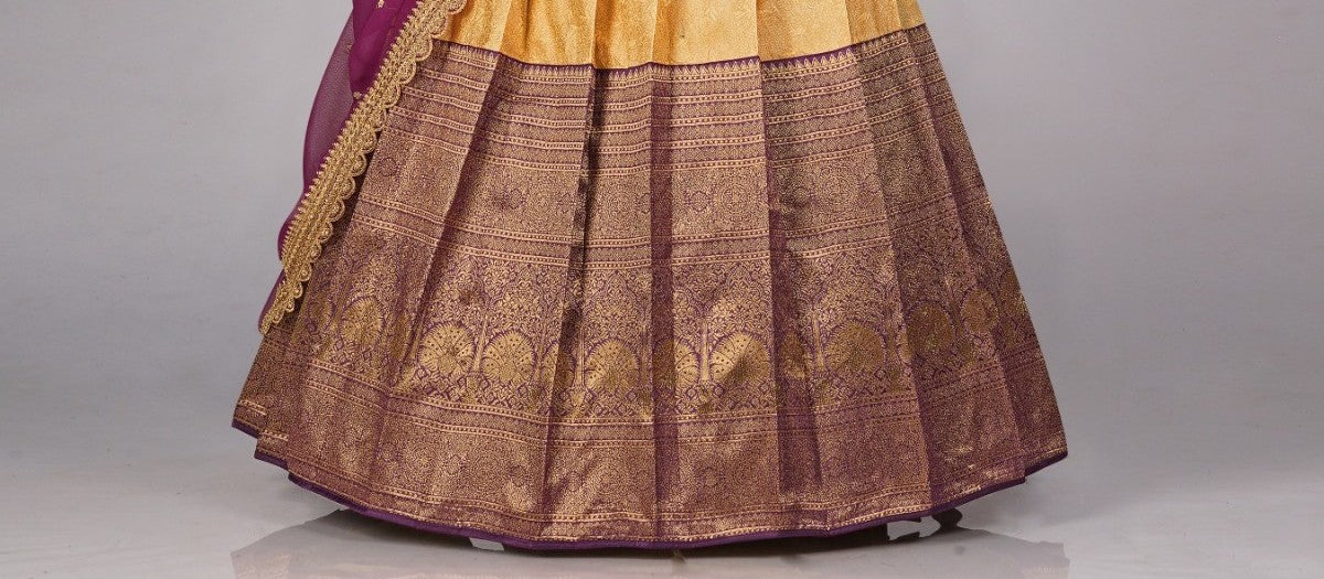 New Semi Stitiched Banarasi Lehenga Choli