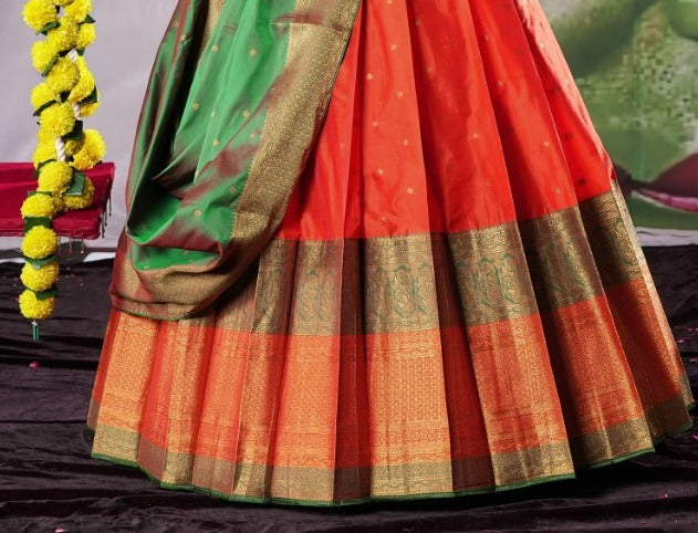 New Semi Stitiched Banarasi Lehenga Choli