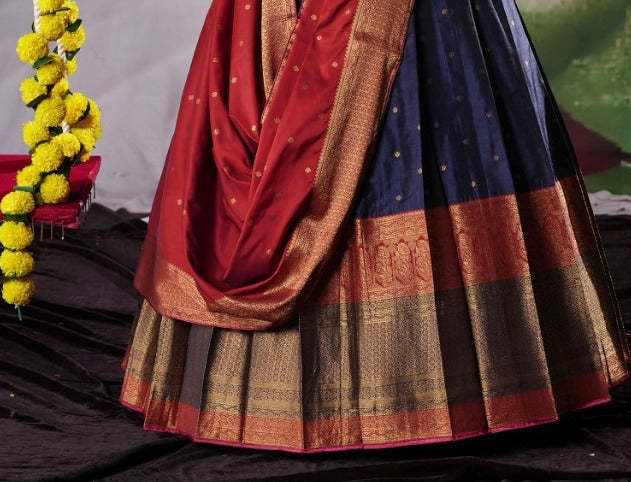 New Semi Stitiched Banarasi Lehenga Choli