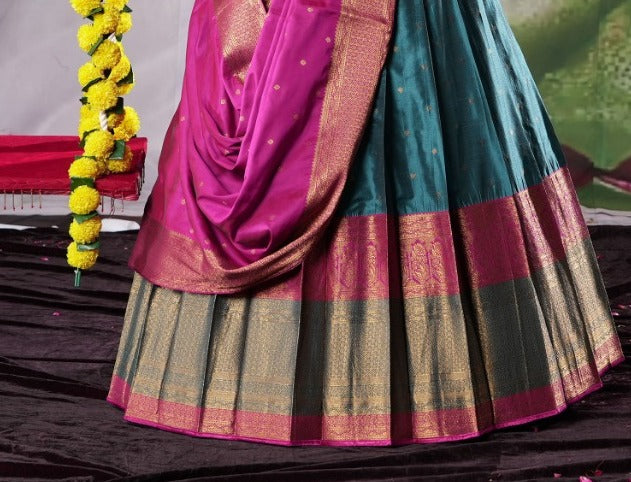 New Semi Stitiched Banarasi Lehenga Choli