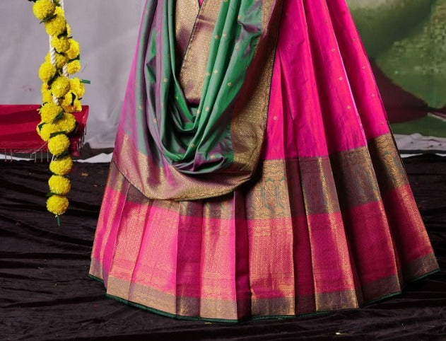 New Semi Stitiched Banarasi Lehenga Choli