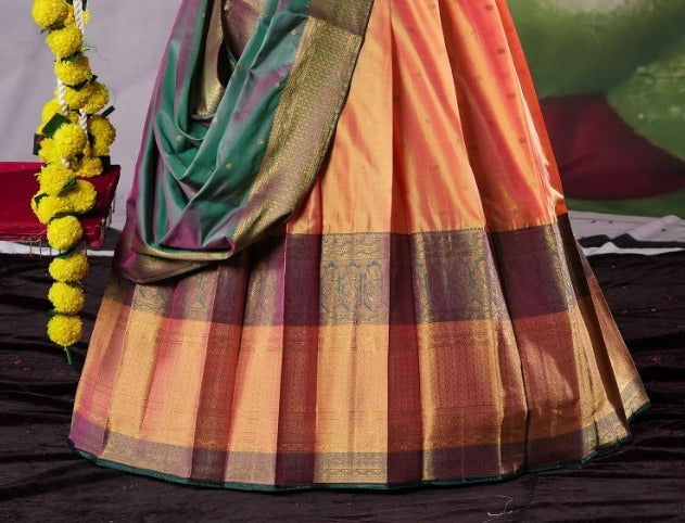 New Semi Stitiched Banarasi Lehenga Choli