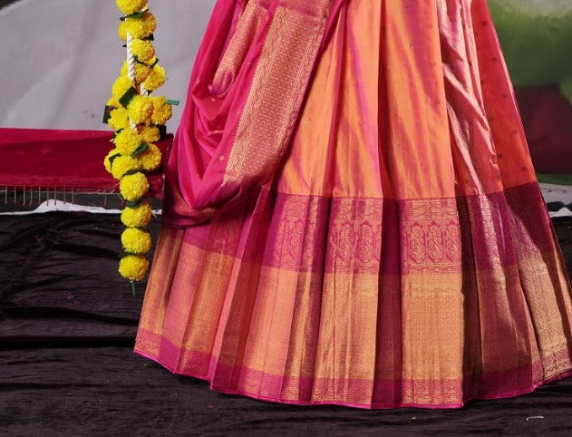 New Semi Stitiched Banarasi Lehenga Choli