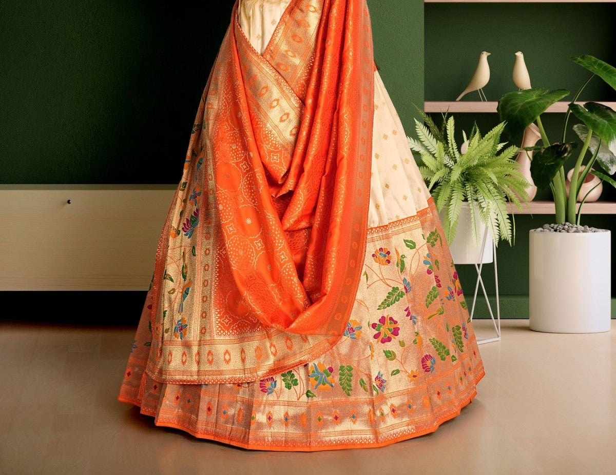 New Semi Stitiched Banarasi Lehenga Choli