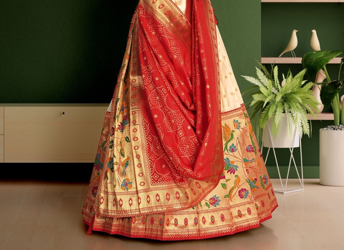 New Semi Stitiched Banarasi Lehenga Choli