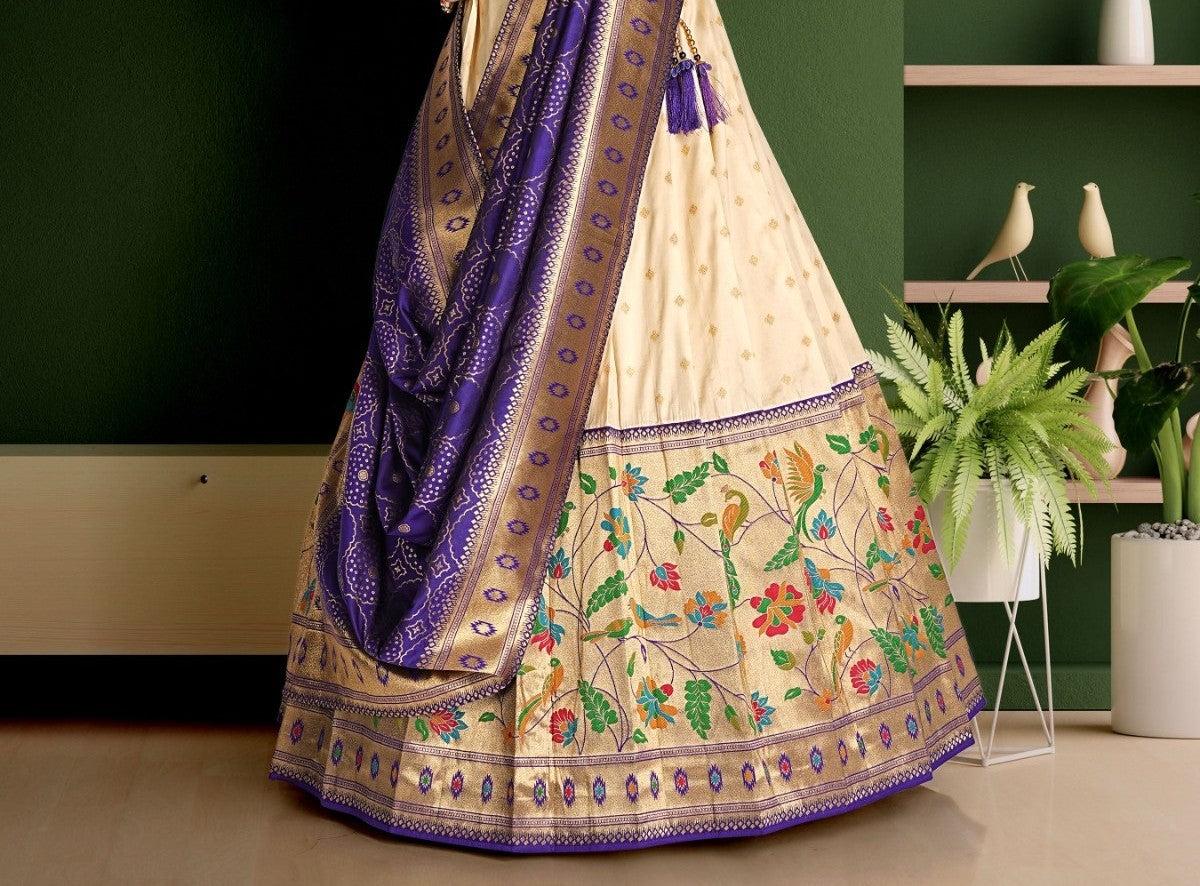 New Semi Stitiched Banarasi Lehenga Choli